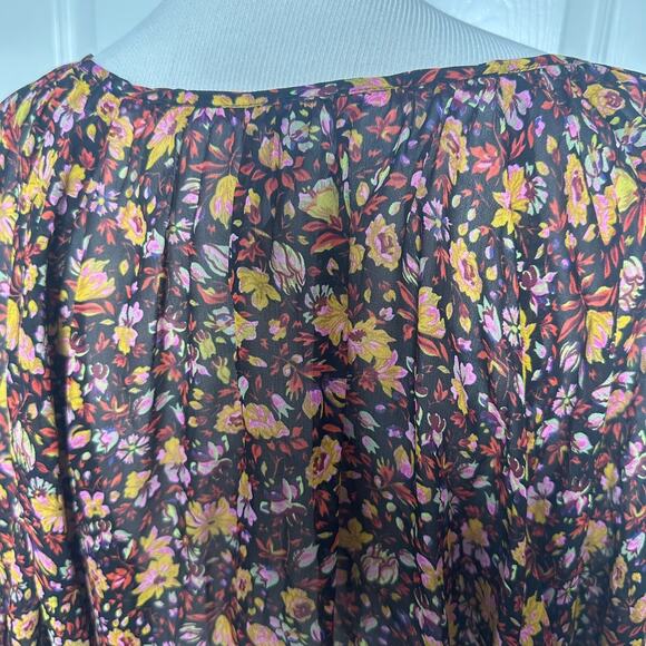 Anthropologie Womens Bohemian Floral Pauline Balloon Sleeve Blouse Size S - Picture 5 of 11